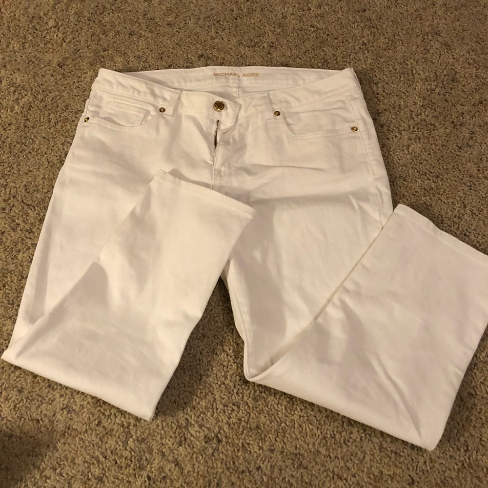 Michael Kors white crop pant